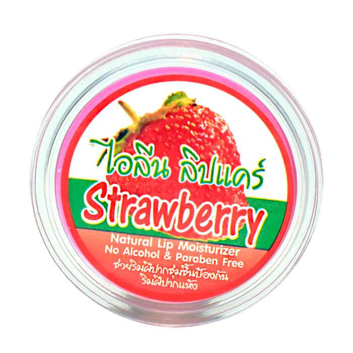 Купить Бальзам для губ Ilene Strawberry Natural Lip Moisturizer, Натуральный бальзам для губ со вкусом спелой клубники, Thai House of Nature, Таиланд