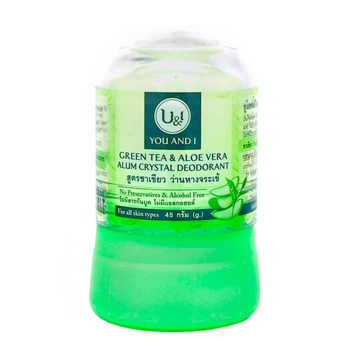 

Дезодорант кристалл You & I Alum Crystal Deodorant - Green Tea & Aloe Vera, Минеральный дезодорант-кристалл с ароматом зелёного чая