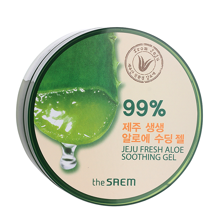 

Гель с алоэ The Saem Jeju Fresh Aloe Soothing Gel 99%, Универсальный увлажняющий гель для лица и тела 95% сока алоэ вера