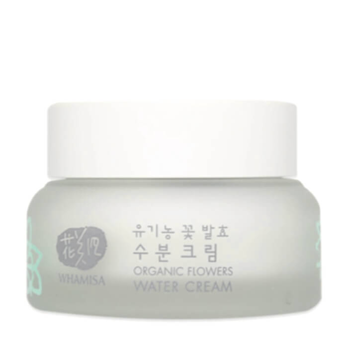 

Крем для лица Whamisa Organic Flowers Water Cream Natto Gum (новый дизайн), Лёгкий увлажняющий крем для кожи лица на основе пептидов и цветочных ферментов