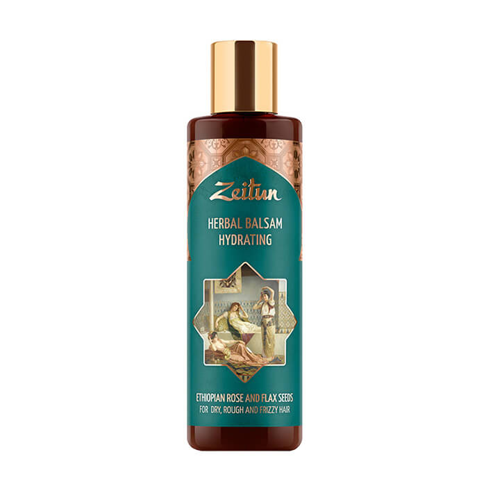 Бальзам для волос Zeitun Herbal Balsam Hydrating Ethiopian Rose and Flax Seeds