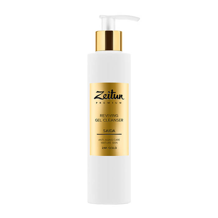 

Гель для умывания Zeitun Saida Reviving Gel Cleanser (200 мл), Возрождающий гель для умывания для лица с 24 коллоидным золотом