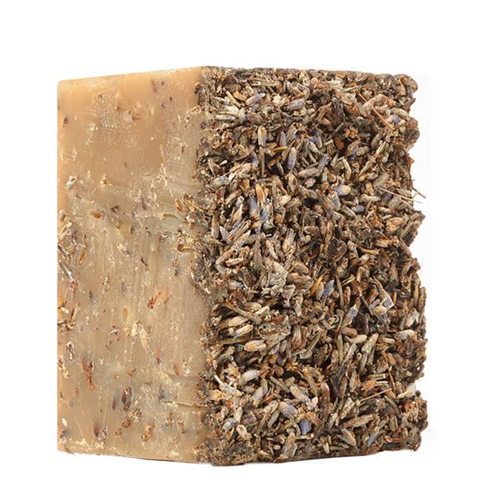 

Мыло для лица Zeitun №1 Лавандовый скраб, Натуральное аллепское оливково-лавровое мыло с цветами лаванды