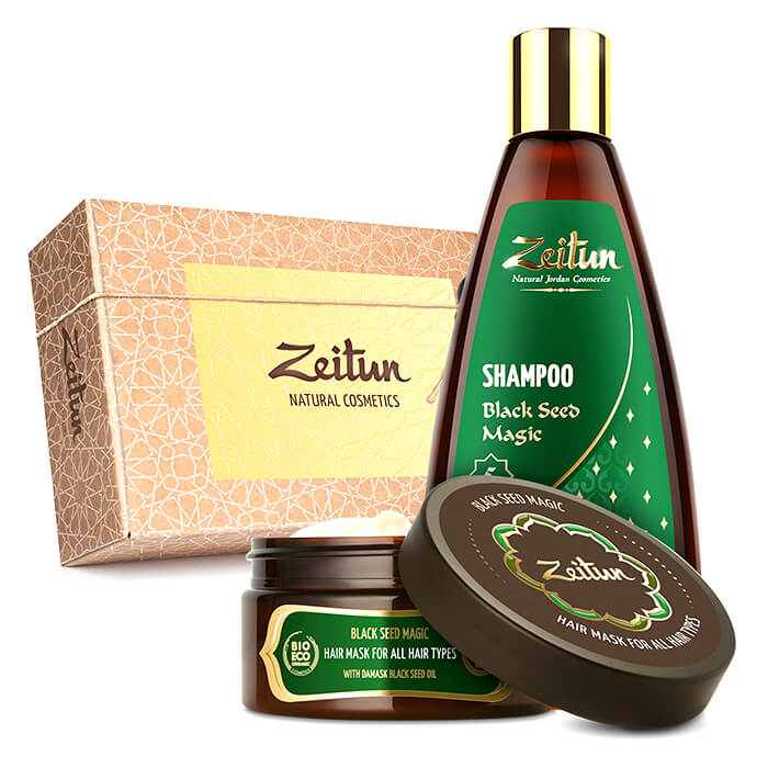 

Набор для волос Zeitun Black Seed Magic Hair Set, Шампунь и маска для волос с маслом чёрного тмина