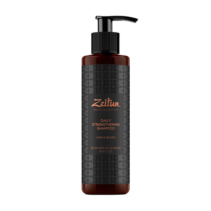 

Шампунь для волос и бороды Zeitun Black Seed Oil & Ginger Daily Strengthening Shampoo, Мужской укрепляющий шампунь для волос и бороды с имбирем и черным тмином